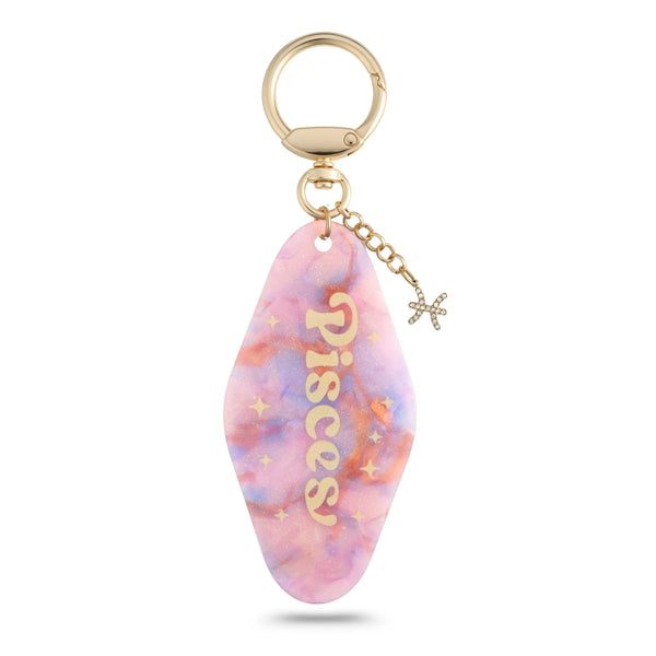 Pink Galaxy Pisces Bag Charm