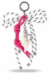 Pink Heart Star Rope Bow Bag Charm