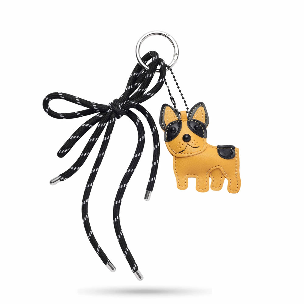 Yellow French Bulldog Bag Charm