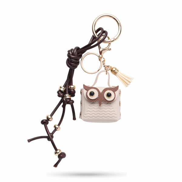 Ivory Owl Purse Bag Charm