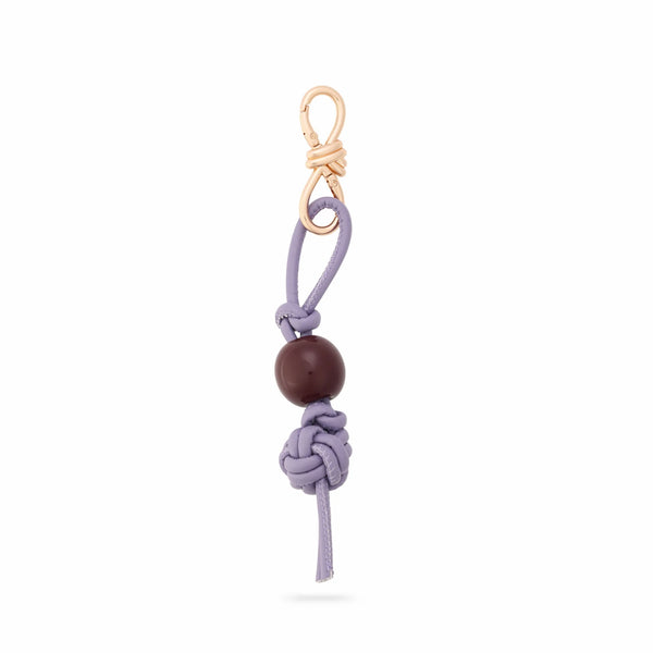 Purple Cord Bead Bag Charm