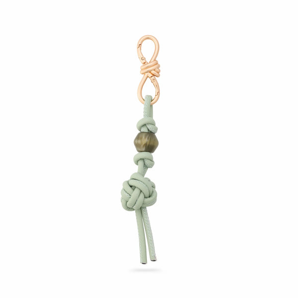 Sage Green Cord Bead Bag Charm