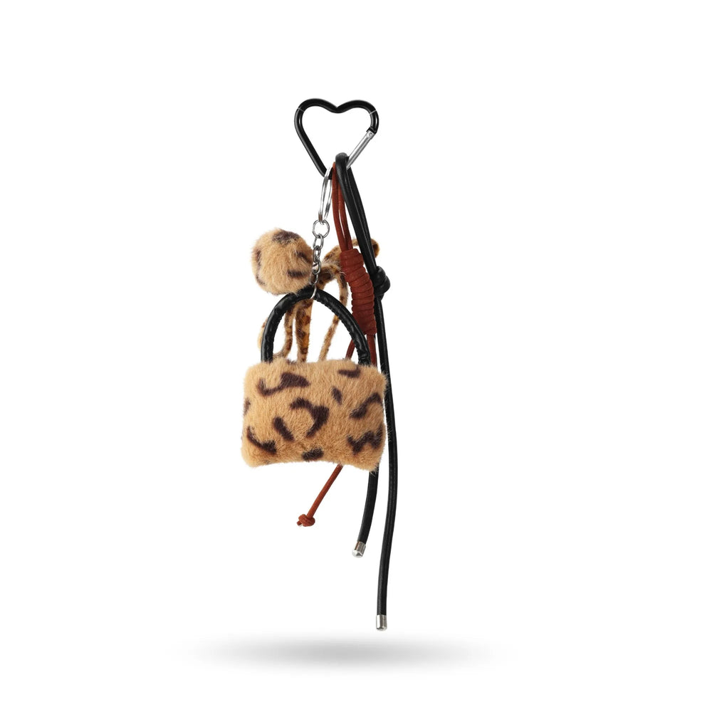 Leopard Print Mini Bag Charm
