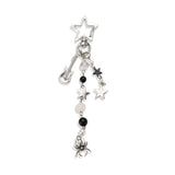 Gothic Star Guitar Spider Bag Charm