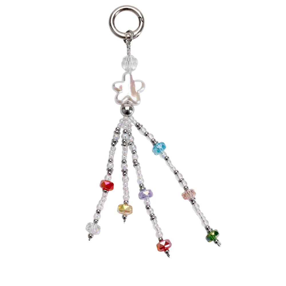 Pearl Star Multicolor Crystal Beaded Bag Charm