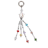Pearl Star Multicolor Crystal Beaded Bag Charm