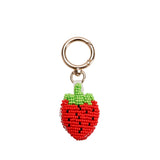 Red Beaded Strawberry Bag Charm