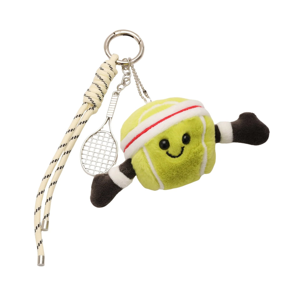 Yellow Plush Tennis Ball Bag Charm