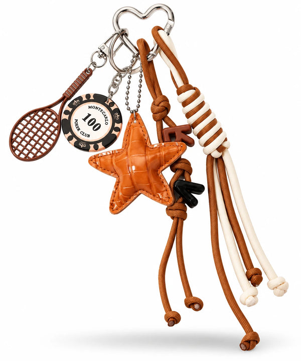 Poker Chip Star Bag Charm