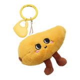 Yellow Plush Banana Heart Bag Charm